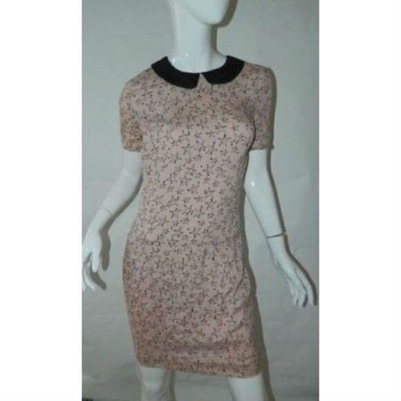 Talking French Dress Pink Silk Stars Size Small‎ - Picture 1 of 8